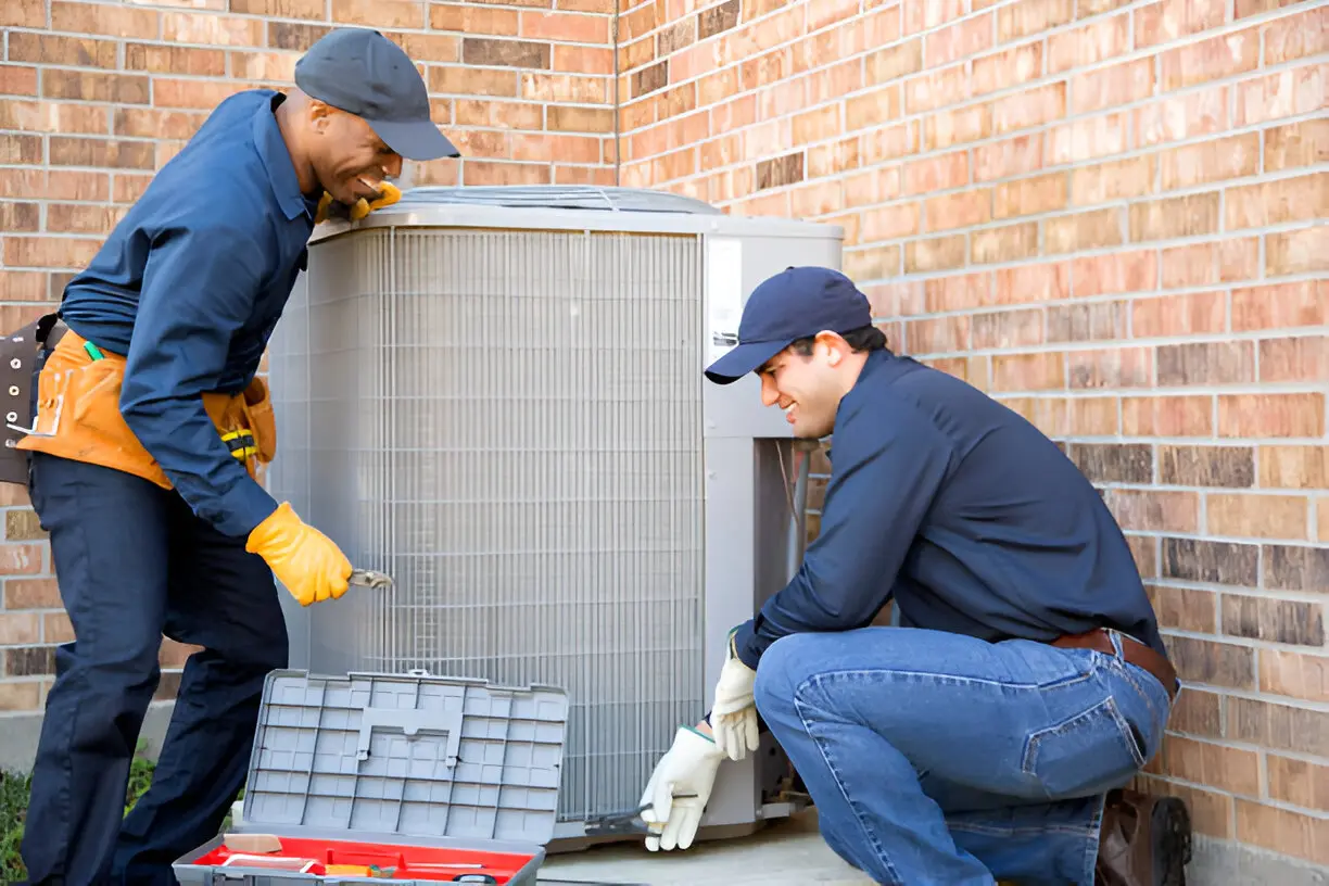 Home 18 Air Conditioning Contractor in Tampa installing a new AC unit